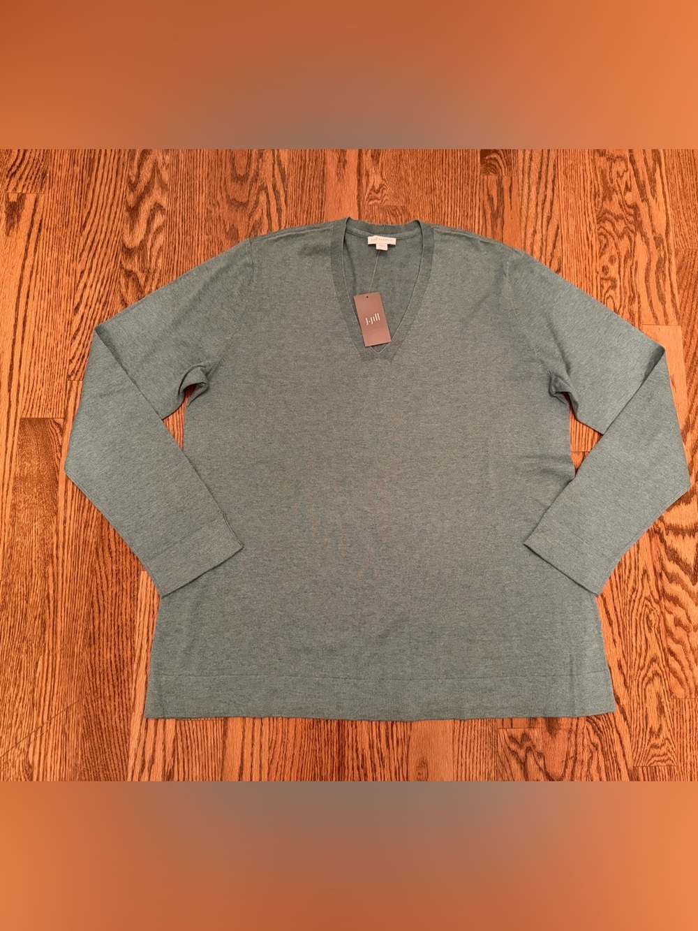 NWT J. Jill Teal V-Neck Sweater Size Large